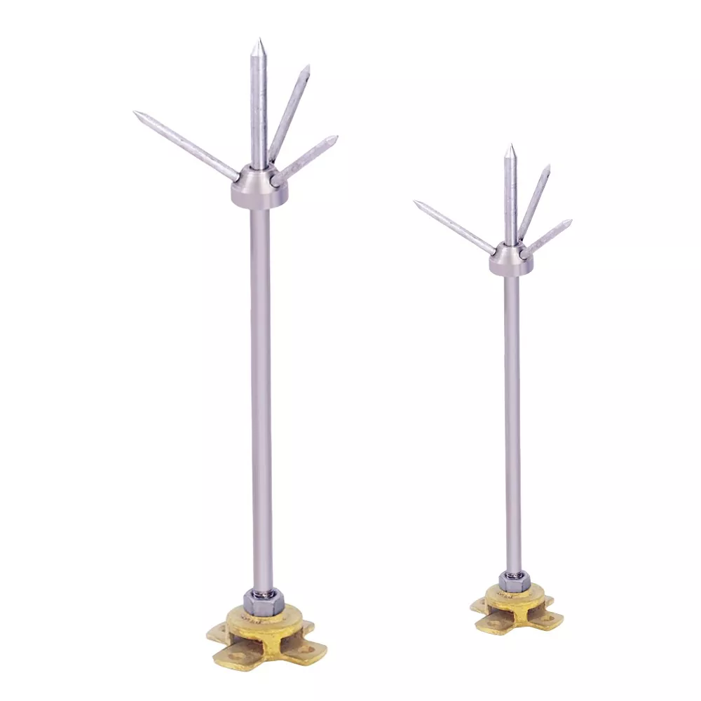 Aluminum Lightning Rod Three Prong Type